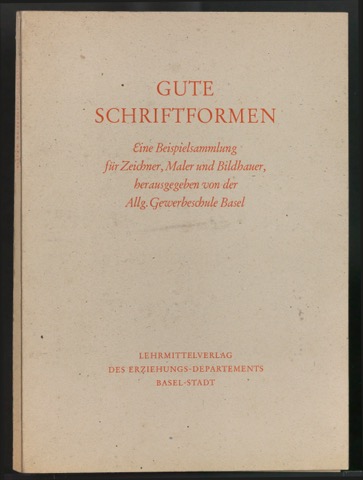 Umschlagkarton für Gute Schriftformen