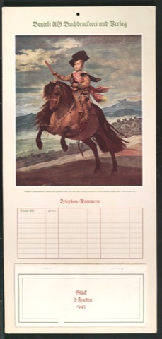 Wandkalender Glück und Frieden 1943