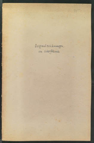 Originalzeichnungen zu Schriftkunde
