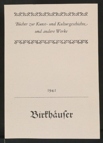 Korrekturfahnen und Probedrucke für das Titelblatt von Bücher zur Kunst- und Kulturgeschichte und andere Werke
