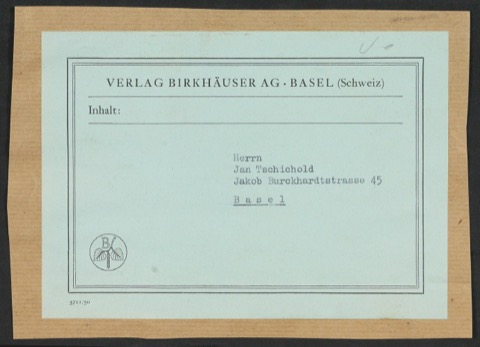Adressetiketten für Birkhäuser