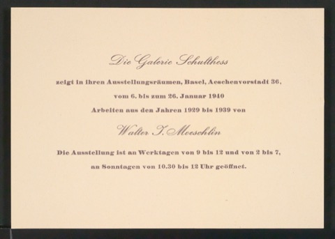 Einladungskarten zu Ausstellungen der Gruppe 33