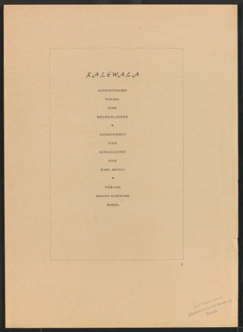 Titelblatt Kalewala