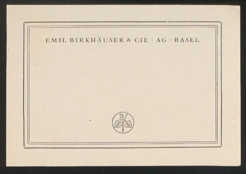 Etikett für Birkhäuser