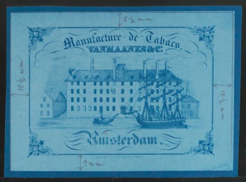 Korrekturfahne einer reproduzierten Visitenkarte für Geschichte der Schrift in Bildern, 1. Auflage