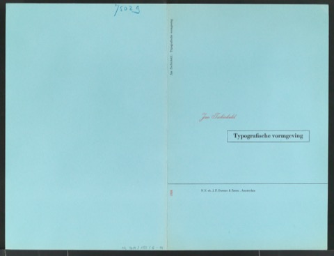Probedrucke für den Bucheinband von Typografische vormgeving