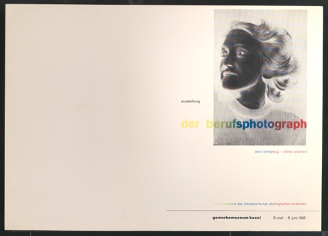 Probedruck für den Umschlag von Ausstellungskatalog Der Berufsphotograph