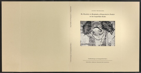 Probedruck für den Schutzumschlag von Die Wandbilder der Burgkapelle zu Obergrombach bei Bruchsal und ihre burgundischen Quellen
