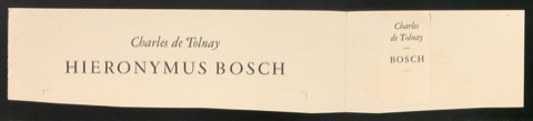 Probedruck der Titelschrift von Hieronymus Bosch