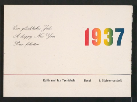 Probedrucke von Neujahrswunsch 1937