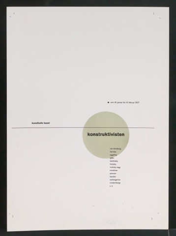 Reproduktion von Ausstellungsplakat konstruktivisten