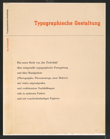 Probedruck von Schutzumschlag für Typographische Gestaltung