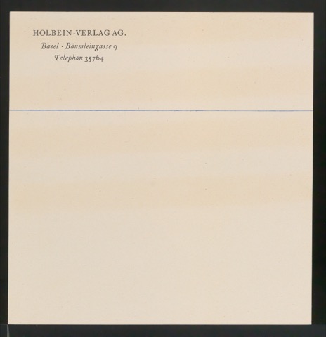 Vordruck für Kurzbrief von Holbein Verlag