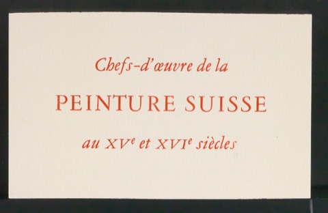 Titelschild Chefs-d'oeuvre de la peinture suisse au XVIIIe et XIXe siécles
