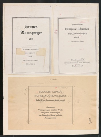 Montierter Entwurf von Illustrationen für Typographische Gestaltung