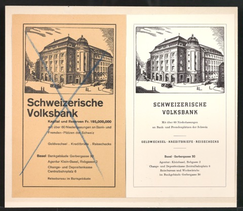Anzeige für Schweizerische Volksbank