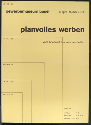 Ausstellungsplakat planvolles werben