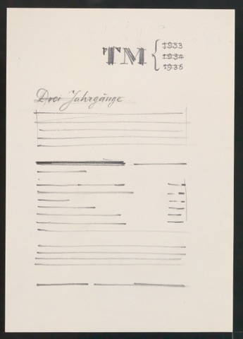 Entwürfe für verschiedene Titelblätter von Typographische Monatsblätter