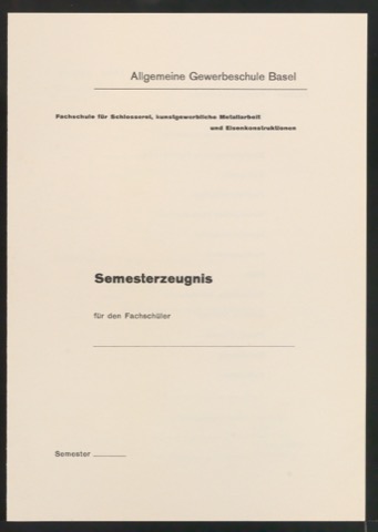 Vordrucke für Allgemeine Gewerbeschule