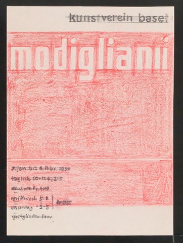 Entwürfe für Ausstelllungsplakat modigliani