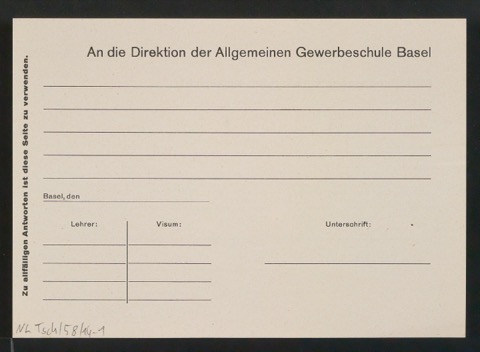 Vordrucke für Allgemeine Gewerbeschule