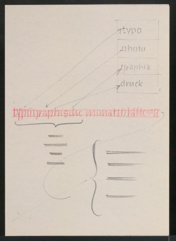 Entwurfszeichnungen für den Umschläge von Typographische Monatsblätter