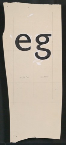 Mappe mit Entwurfszeichnungen Uhertype Halbfette Standard-Grotesk Supérieures