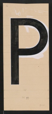 Mappe mit Entwurfszeichnungen Uhertype Halbfette Standard-Grotesk Versalien
