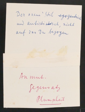 Konvolut Notizen und Zitate zu den Vorzügen der klassischen Typografie