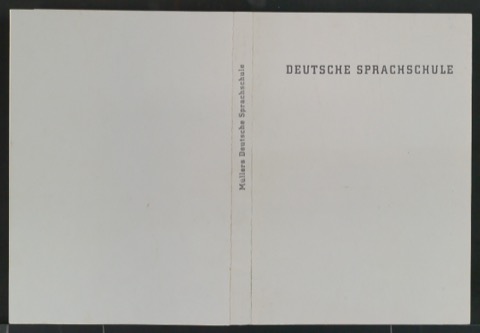 Probedruck von Umschlag für Deutsche Sprachschule