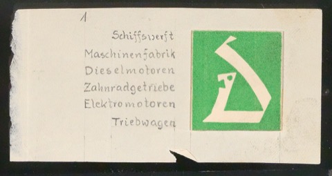 Entwurf von Briefkopf für eine Schiffswerft