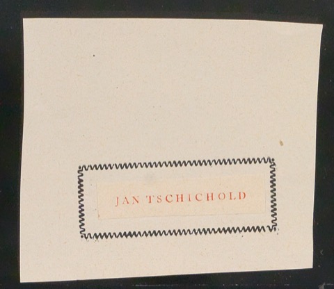 Montierte Probedrucke von Exlibris für Jan Tschichold
