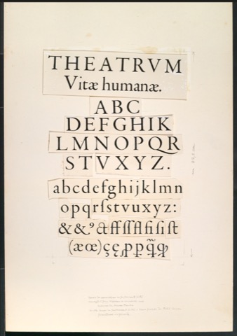 Montiertes Alphabet aus einer Antiqua von Guillaume II Le Bé