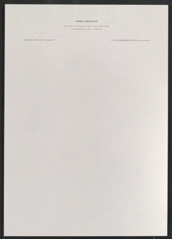 Briefbogen für Léon Koechly