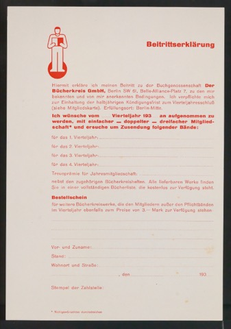 Beitrittserklärung Der Bücherkreis