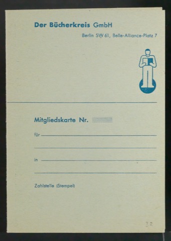 Mitgliedskarte für Der Bücherkreis GmbH
