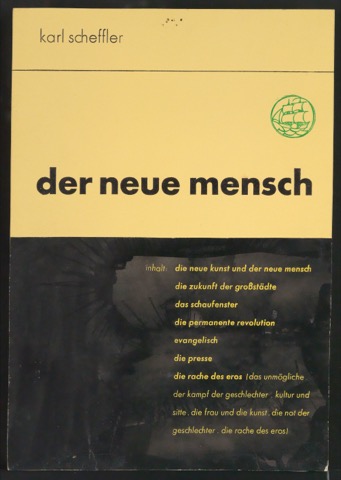 Probedruck für den Schutzumschlag von Der neue Mensch