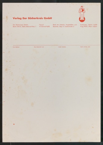 Briefbogen für Verlag Der Bücherkreis GmbH