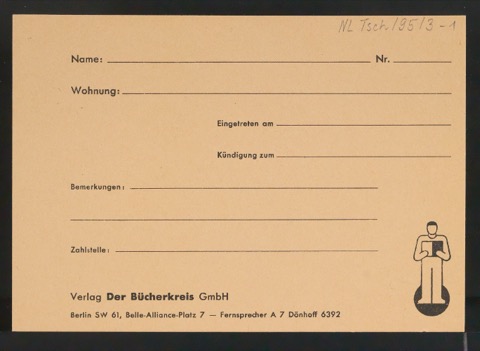 Karteikarte für Der Bücherkreis GmbH