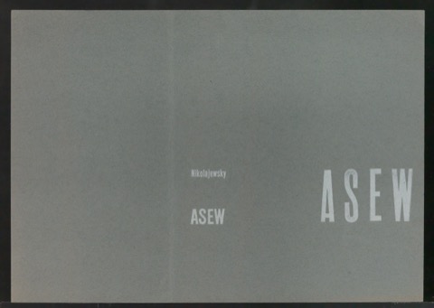 Probedruck für den Bucheinband von ASEW