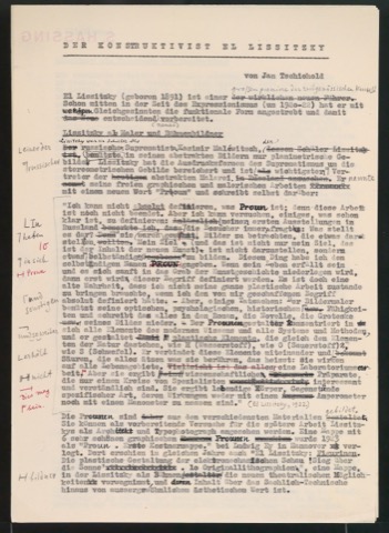 Der Konstruktivist El Lissitzky