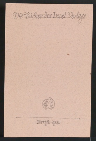 Drei Entwürfe für den Umschlag von Die Bücher des Insel-Verlages 1931