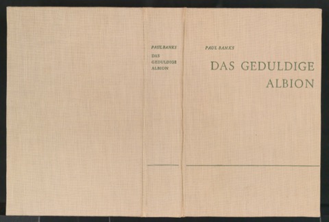 Einbanddecke für Das geduldige Albion