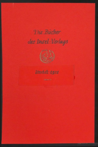 Entwurf für den Umschlag von Die Bücher des Insel-Verlages 1931