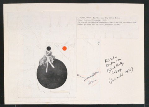 Satzvorlage für eine Illustration mit einem Palakt von László Moholy-Nagy