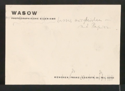 Korrekturfahne von Geschäftskarte für Fotograf Wasow