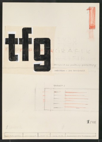 Entwurf für den Umschlag von tfg - typo foto grafik