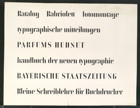 Probedruck von Schablonenschrift für die Stempel AG