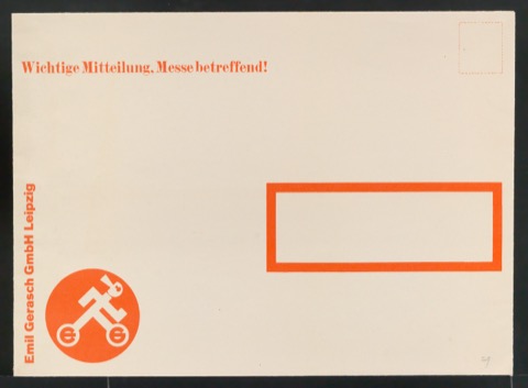 Probedrucke für Illustrationen von Handzettel Verpackungsmittel-Messe und Briefumschlag für Emil Gerasch GmbH