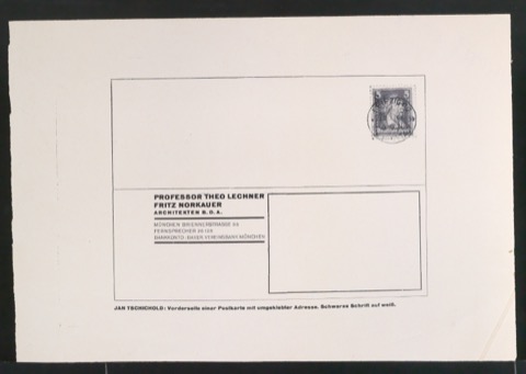 Probedruck für eine Illustration mit Postkarte für Architekturbüro Lechner & Norkauer